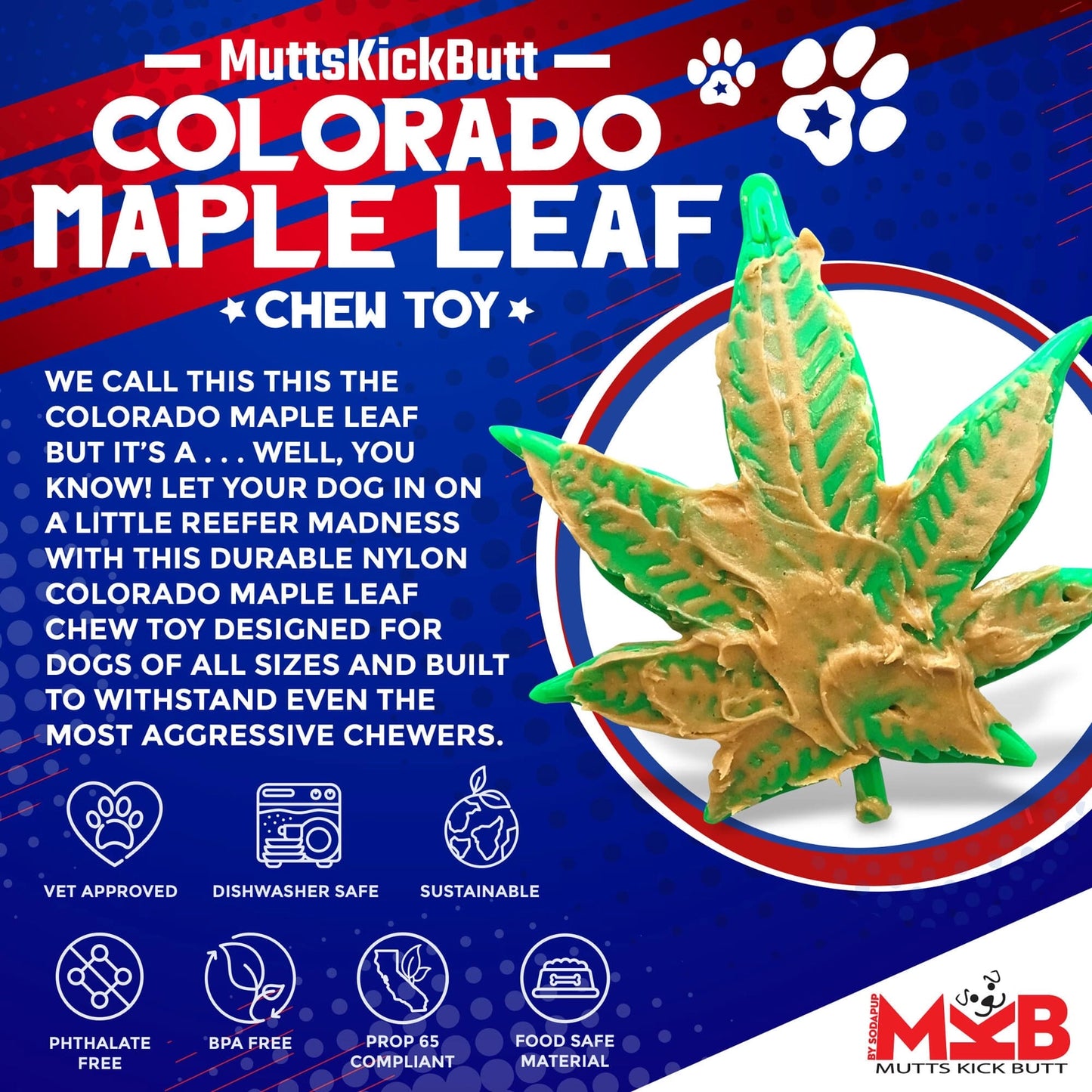 Colorado Maple Leaf Chew Toy
